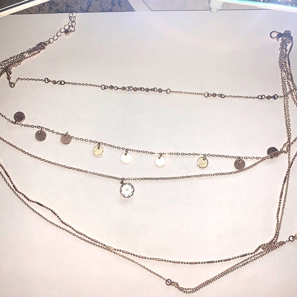 gold layered necklace